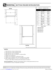 Maytag MBF2254HEW Dimensions