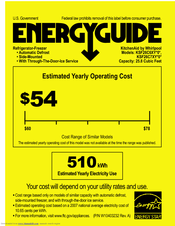 KitchenAid KSF26C6XYY Energy Manual