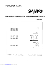 Sanyo SRR-72GD-MED - Lab & Pharmacy Refrigerator 61 cu. Ft Instruction Manual