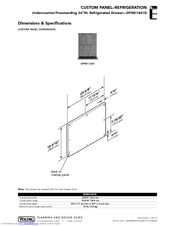 Viking DFRD1441D Dimensions