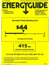 Viking DFRD144 Series Energy Manual