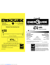 Maytag MFD2562VEW - 25 cu. Ft. Bottom Mount Refrigerator Energy Manual