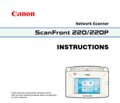 Canon 2263B002 - imageFORMULA ScanFront 220 Instructions Manual
