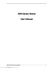 AXIS CAMERA STATION 1.2 User Manual