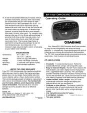 SABINE ZIP-1000 Operating Manual