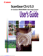 Canon CanoScan FB 630UI User Manual