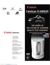 Canon CanoScan FS4000US Brochure & Specs