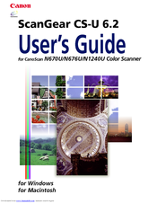 Canon ScanGear CS-U 6.2 User Manual