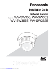 Panasonic WV-SW352E Installation Manual