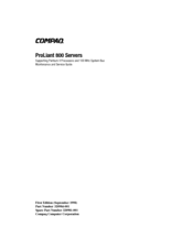 Compaq ProLiant 800 Maintenance And Service Manual