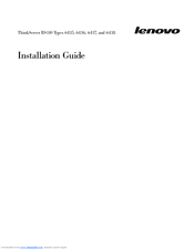 Lenovo 643815U Installation Manual