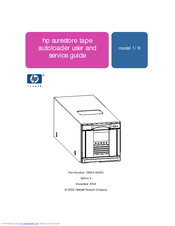 HP C7745NB - SureStore DLT Tape Autoloader 1/9 Service Manual