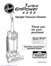 Hoover Turbo EmPower 4600 Owner's Manual