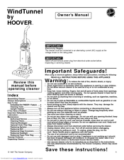 Hoover U5433 Owner's Manual