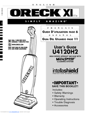 Oreck Simply Amazing U4120H2 User Manual