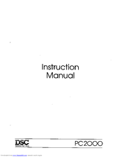 DSC PC2000 Instruction Manual