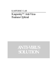 KAPERSKY ANTI-VIRUS BUSINESS OPTIMAL Manual