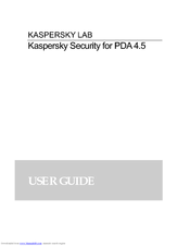 KAPERSKY SECURITY - FOR PDA 4.5 User Manual