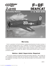 THUNDER TIGER F-8F BEARCAT - ASSEMBLY Manual