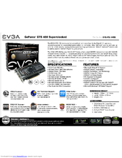 EVGA GeForce GTS 450 Superclocked Specifications