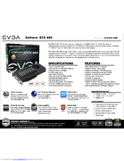 EVGA GeForce GTX 465 SuperClocked Specifications
