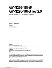 Gigabyte GV-N295-18I-B User Manual