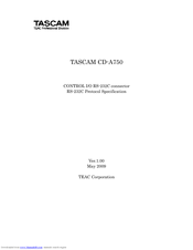 Tascam CD-A750 Specification
