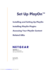 Netgear PlayOn Installation And Setup Manual
