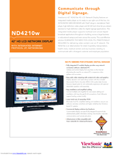ViewSonic ND4210w Specifications