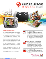ViewSonic ViewFun 3D Snap Digital Camera Datasheet