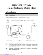 Huawei HG536a Quick Start Manual