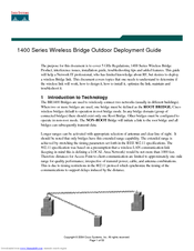 Cisco AIR-BR1410A-A-K9 - Aironet 1410 Wireless Bridge Deployment Manual