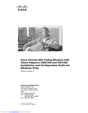 Cisco AIR-CB21AG-W-K9 Installation And Configuration Manual