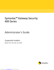 Symantec Gateway Security
400 Series Administrator's Manual