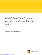 SYMANTEC ALTIRIS REAL-TIME SYSTEM MANAGER 7.0 SP2 MR1 Manual
