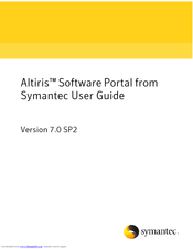 SYMANTEC ALTIRIS SOFTWARE PORTAL 7.0 SP2 Manual