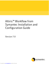 SYMANTEC ALTIRIS WORKFLOW 7.0 - INSTALLATION AND CONFIGURATION GUIDE V1.0 Configuration Manual