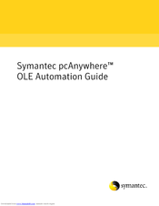 SYMANTEC PCANYWHERE - OLE AUTOMATION GUIDE V12.1 Manual