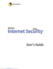 SYMANTEC NORTON INTERNET SECURITY 2004 User Manual
