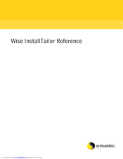 SYMANTEC WISE INSTALLTAILOR 7.0 SP2 Reference