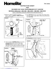 HOMELITE HB-390V Instruction Sheet