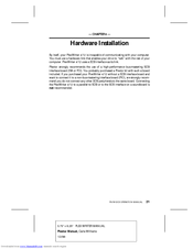 PLEXTOR PlexWriter 4/12 Hardware Installation