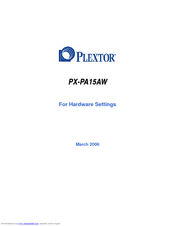 PLEXTOR PX-PA15AW Hardware Manual