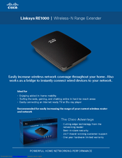 Cisco Linksys RE1000 Brochure & Specs