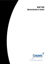 Colubris Networks WAP200 - Small Business Wireless-G Access Point Administrator's Manual
