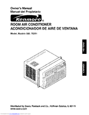 Kenmore 500 BTU Room Air Conditioner Owner's Manual