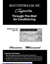 Heat Controller Comfort-Aire BDE-123-A Owner's Manual