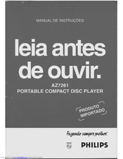 Philips AZ7261 - Cd Personal Manual Do Usuário