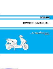 DAELIM DELFINO 125 Owner's Manual