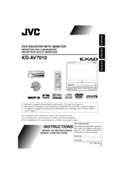 Jvc KD-AV7010 - DVD Player With LCD Monitor Instructions Manual